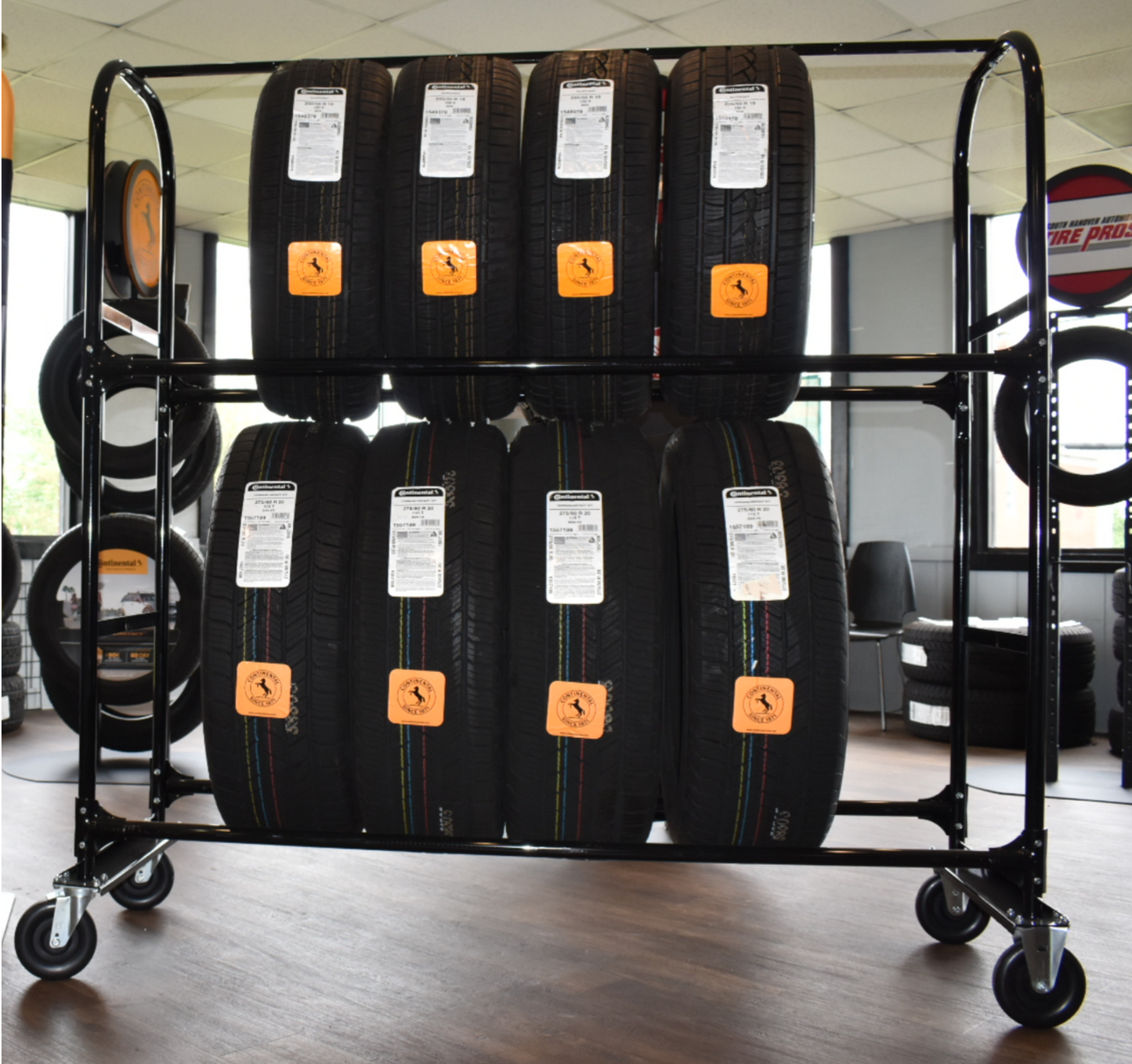 2 Tier Tire Storage Rack | Heavy-Duty Metal | American Made