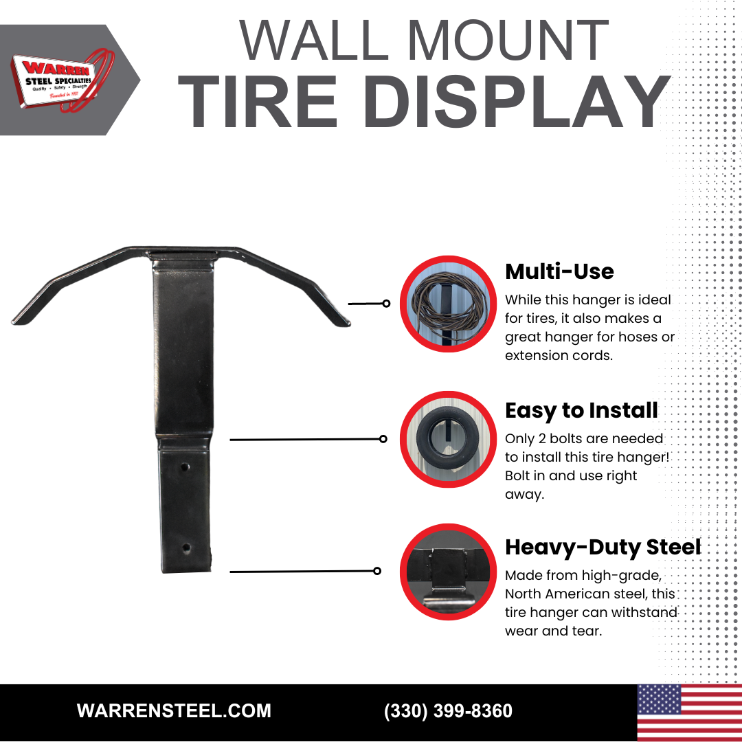 Wall Mount Tire Display | Professional Shop Hanger