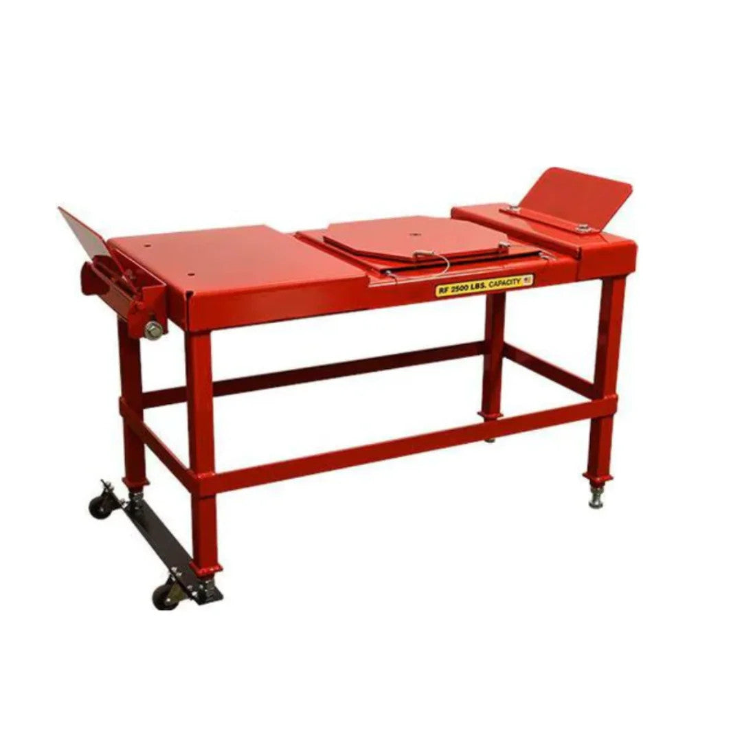 RB24 Rolling Compensation Alignment Stand by Quality Stainless Products, sturdy metal stand with adjustable rollers for precise equipment alignment